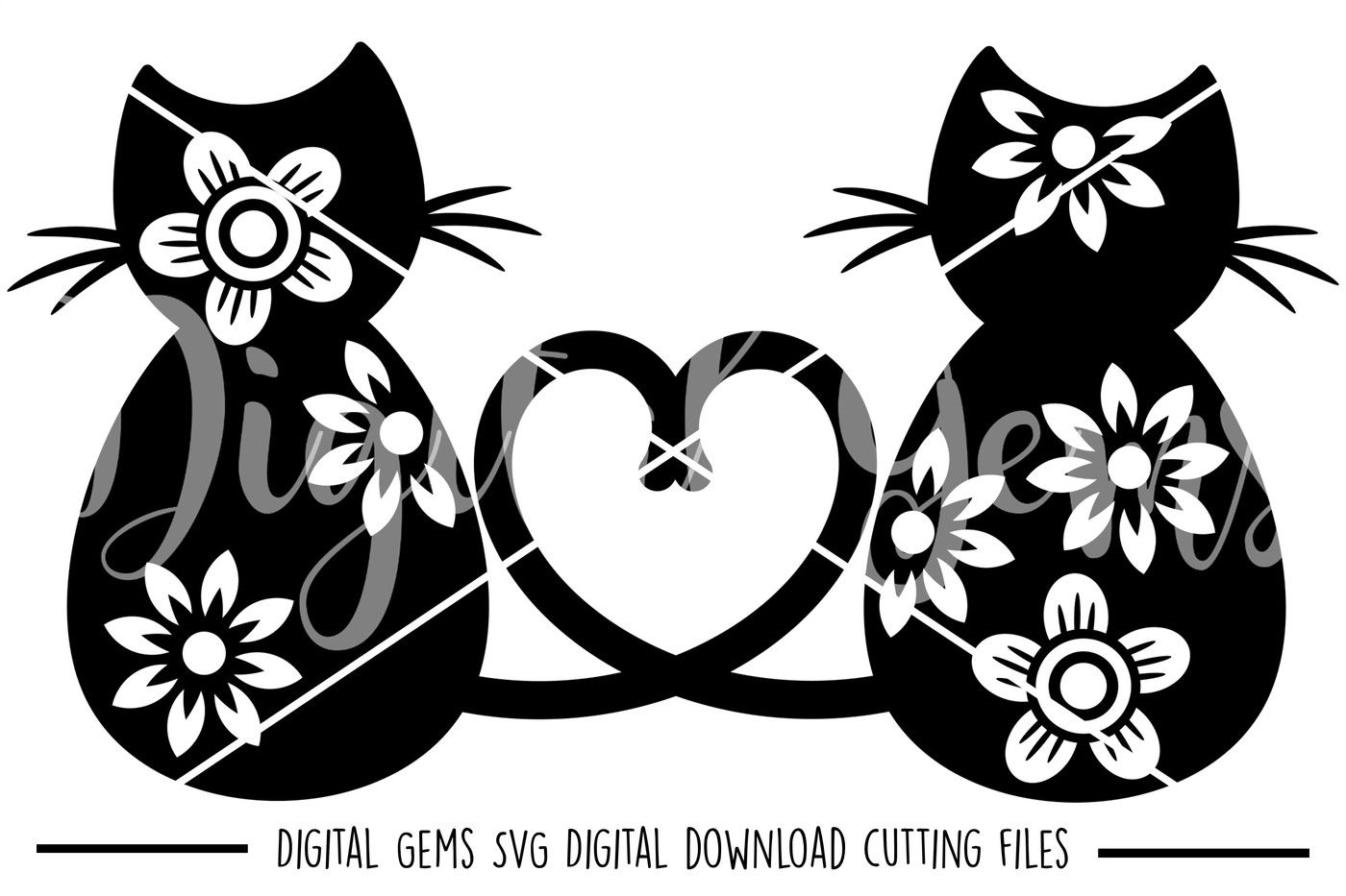 Cat lover SVG / DXF / EPS / PNG files By Digital Gems | TheHungryJPEG.com