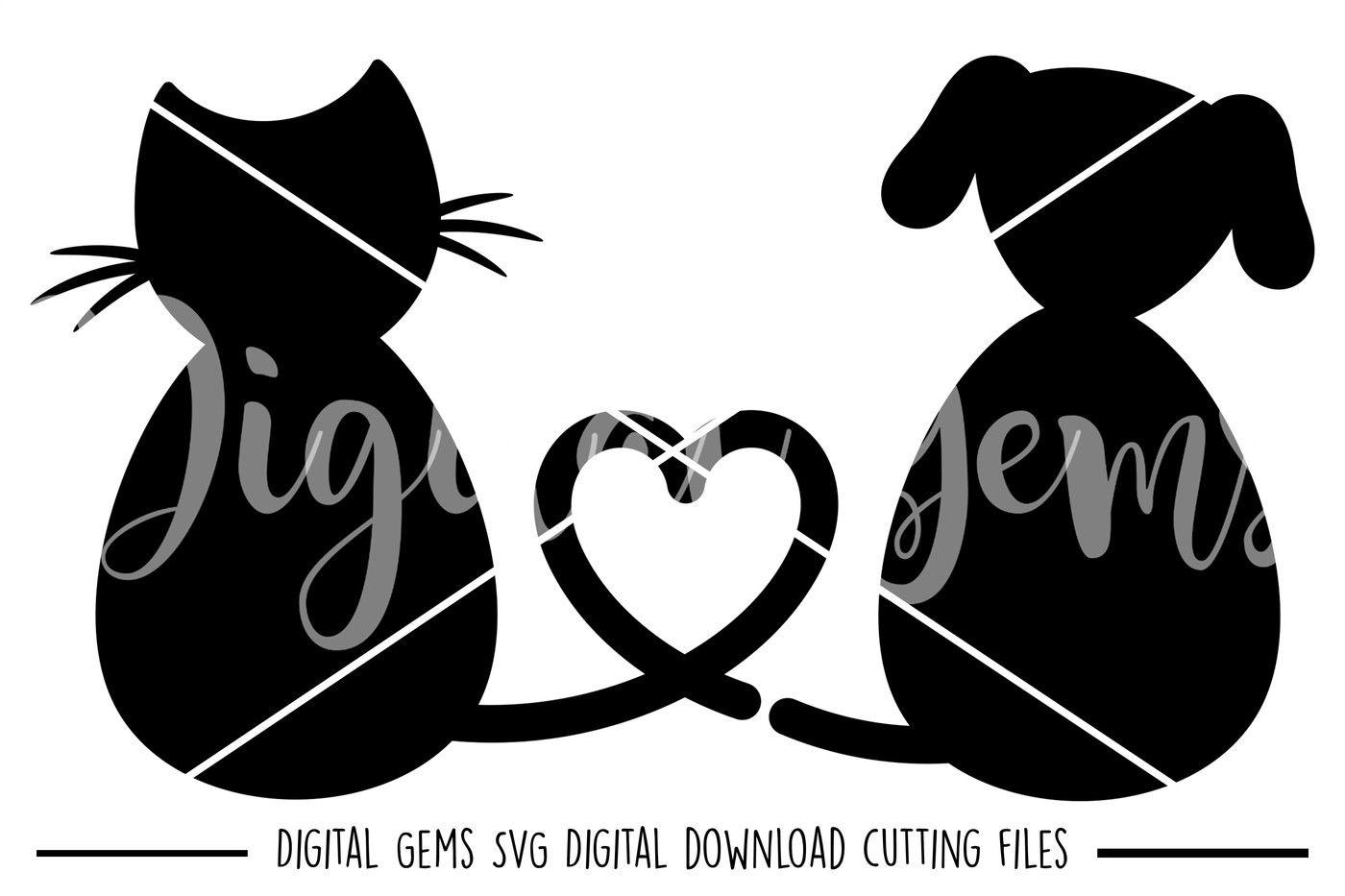 Download Cat and Dog lover SVG / DXF / EPS / PNG files By Digital ...