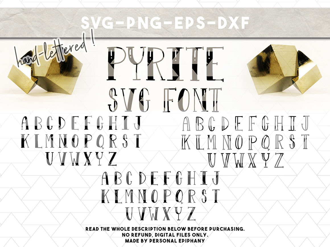 Pyrite Svg Vector Font Handlettered Cricut Silhouette Fonts Dxf Eps By Personal Epiphany Thehungryjpeg Com
