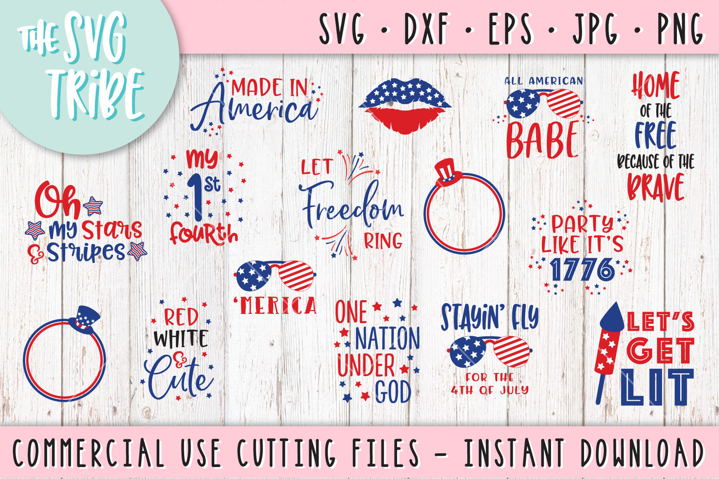 Download Big 4th Of July Svg Bundle 15 Designs Svg Dxf Png Eps Jpg Cut Files By The Svg Tribe Thehungryjpeg Com