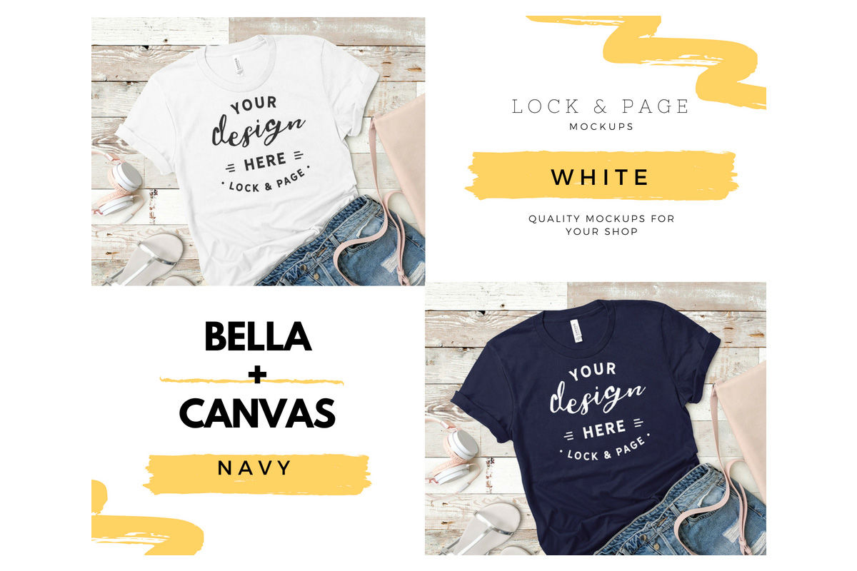 Download Women S T Shirt Mockup Bundle Bella Canvas 3001 Vol 33 By Lock And Page Thehungryjpeg Com