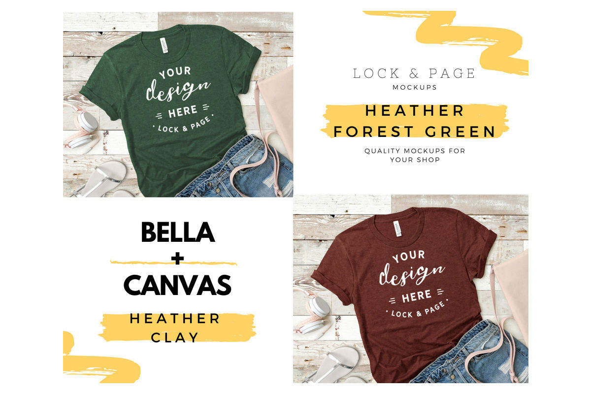 Download T Shirt Mockup Bundle Bella Canvas 3001 Vol. 39 By Lock and Page | TheHungryJPEG.com