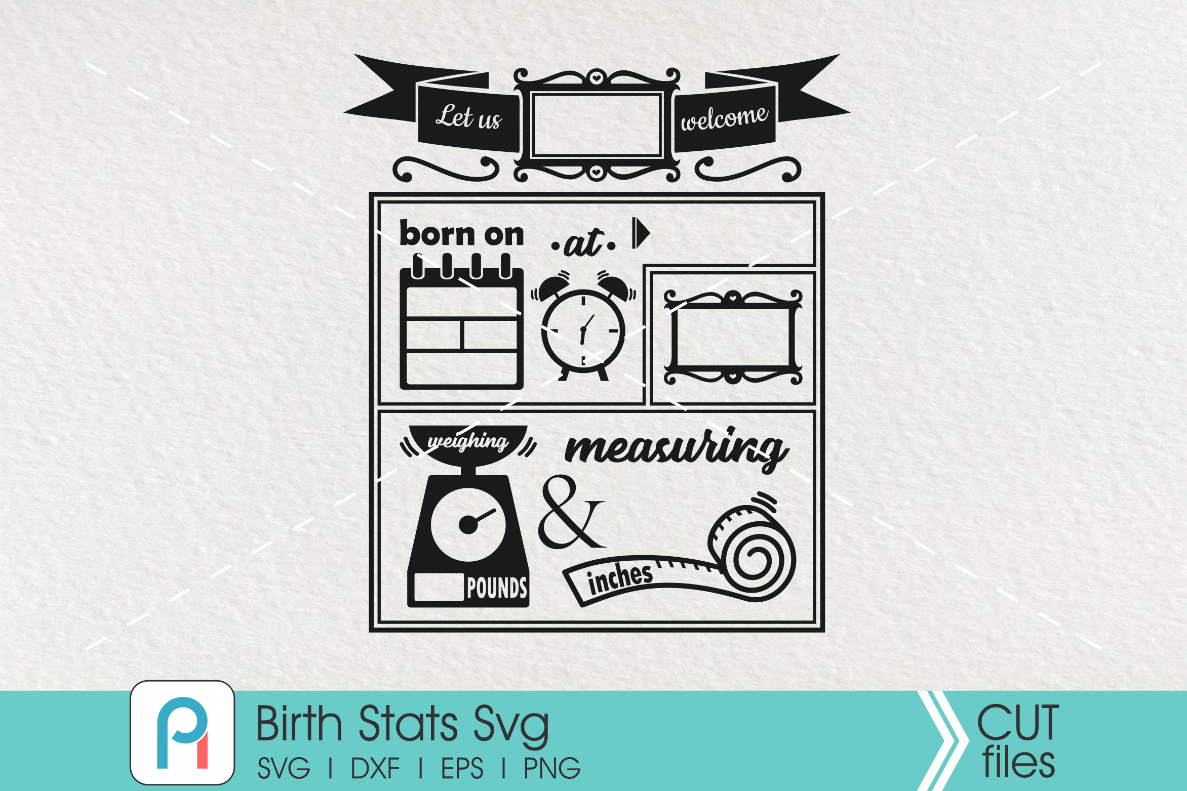 Download birth stats svg, birth stats template svg, baby svg, newborn svg, svg By Pinoyart ...