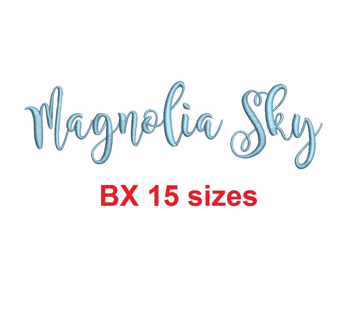 Magnolia Sky Bx Embroidery Font By Digitizingwithlove Thehungryjpeg Com