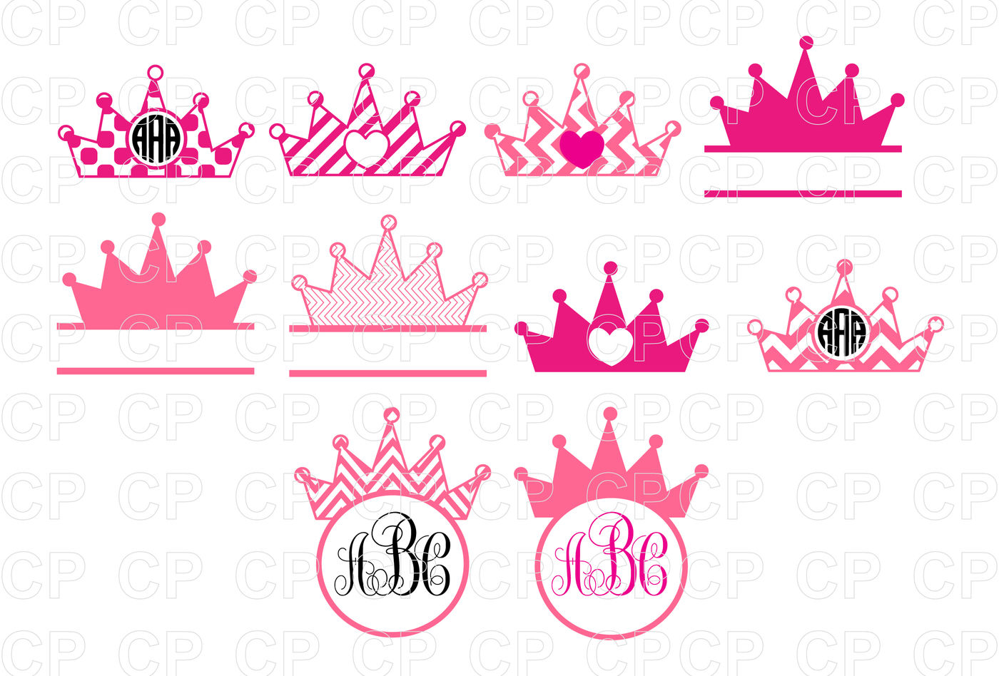 Priness Crown Bundle SVG Cut Files, Priness Crown Clipart By ...