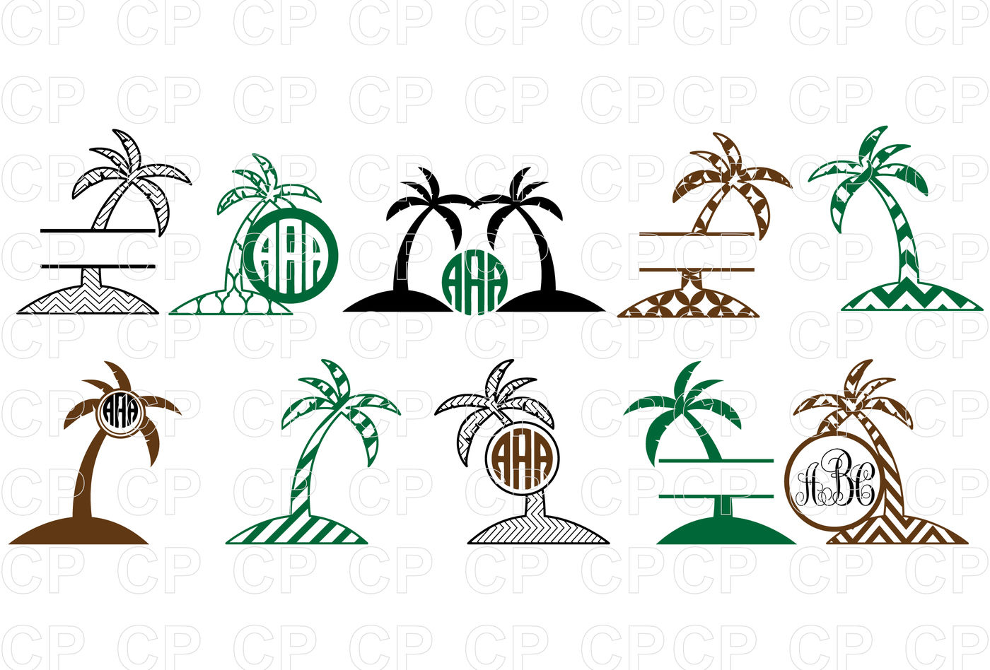 Download Palm Tree Bundle SVG Cut Files, Palm Tree Clipart By ...