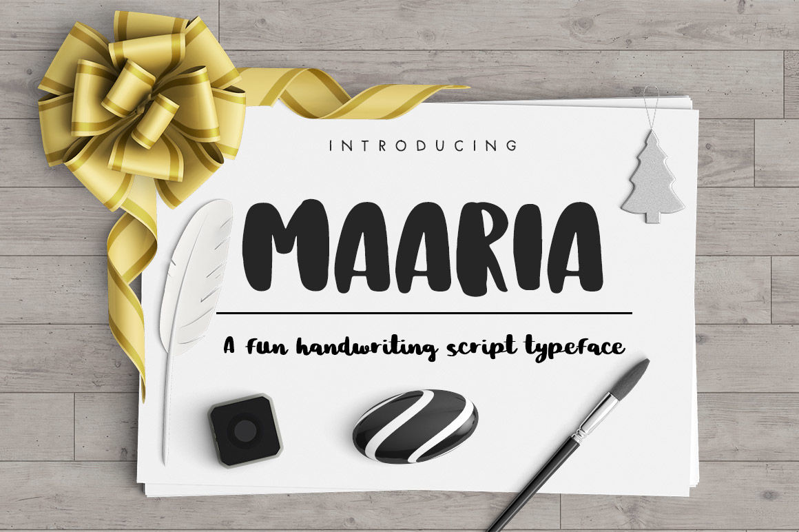 Maaria Handwriting Script Typeface By Paramajan Thehungryjpeg Com