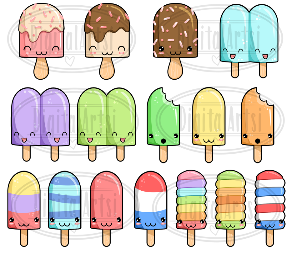  Kawaii  Popsicle  Clipart By Digitalartsi TheHungryJPEG com