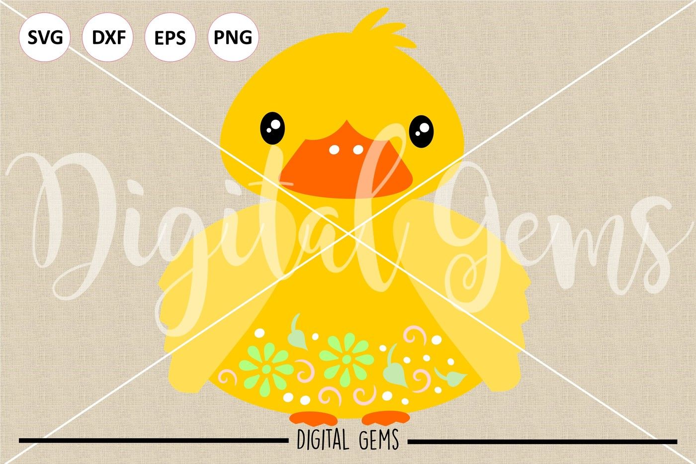 Duck Svg Eps Dxf Png Files By Digital Gems Thehungryjpeg Com