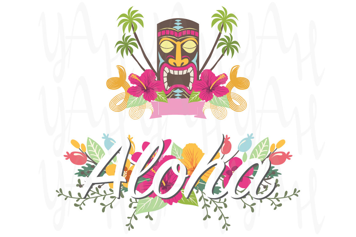 Aloha Flower Hawaiian Girl Tiki God By Yenzarthaut Thehungryjpeg Com