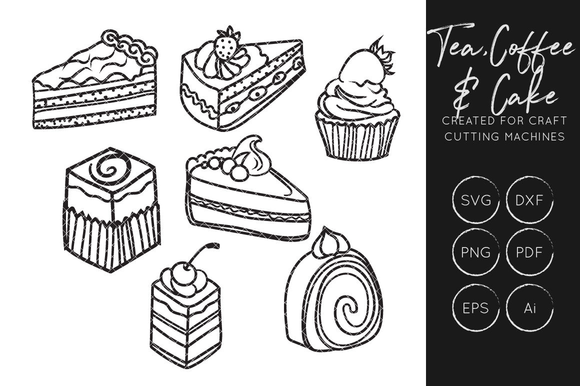 Download Tea SVG, Coffee SVG, Cake SVG, Tea quote SVG, Coffee Quote SVG By illuztrate | TheHungryJPEG.com