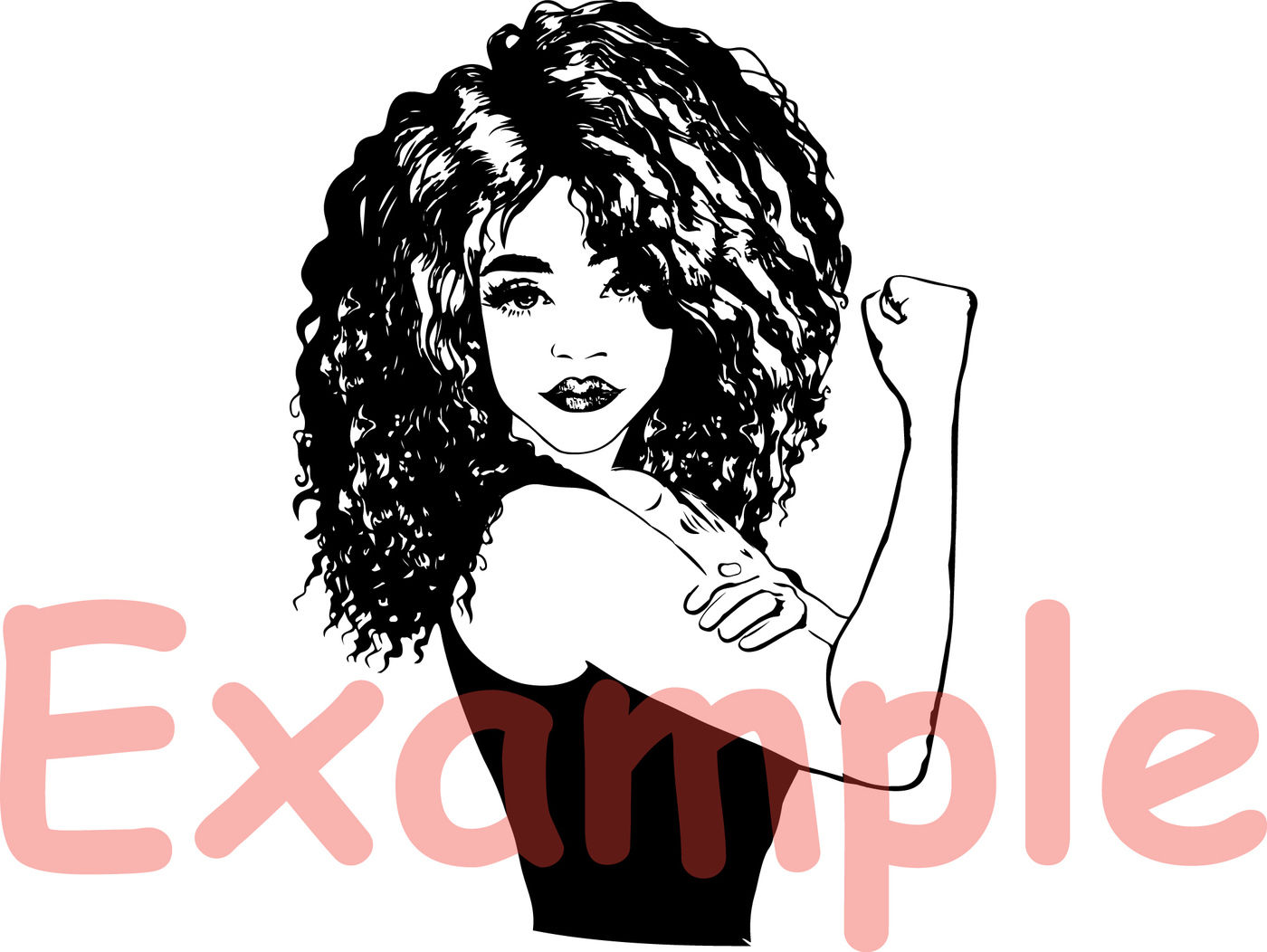 African American Black Woman Silhouette Svg