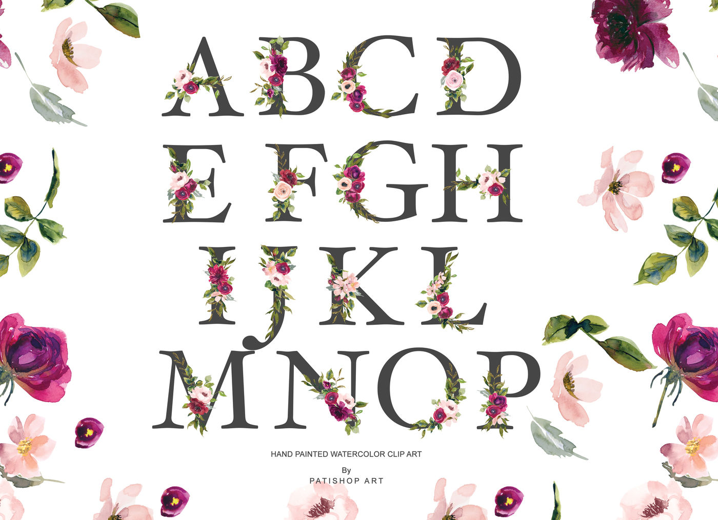 Download Floral Alphabet Seamless Pattern Tile By Patishop Art ...