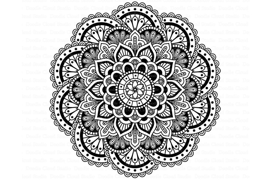 Download Mandala Svg Dxf Mandala Drawing Mandala Svg Files By Doodle Cloud Studio Thehungryjpeg Com SVG, PNG, EPS, DXF File