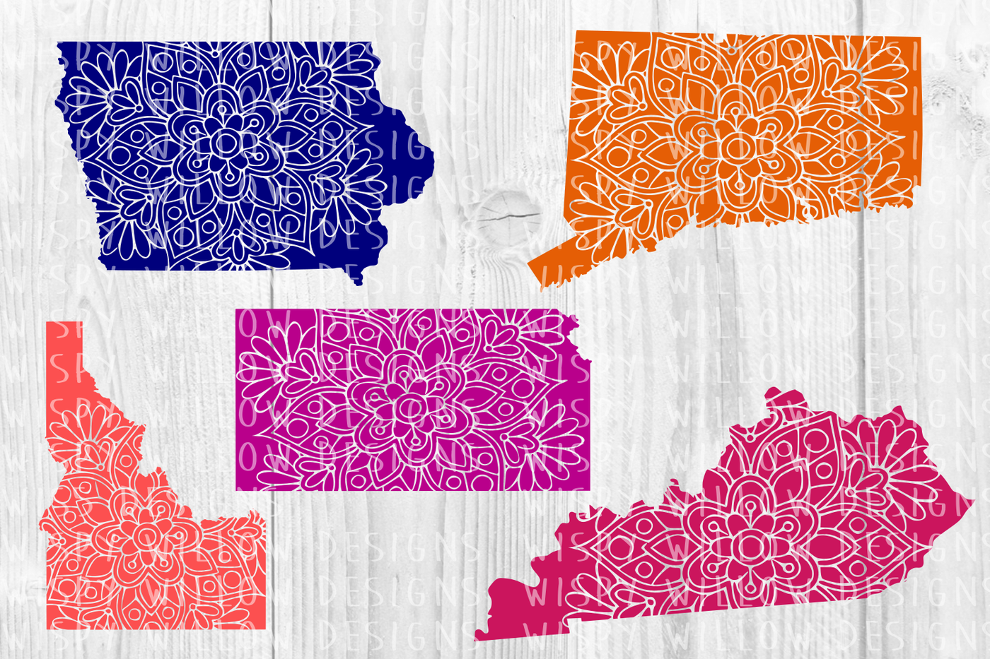 Download 50 States USA Mandala Bundle SVG, DXF, PNG, JPG, EPS, PDF ...