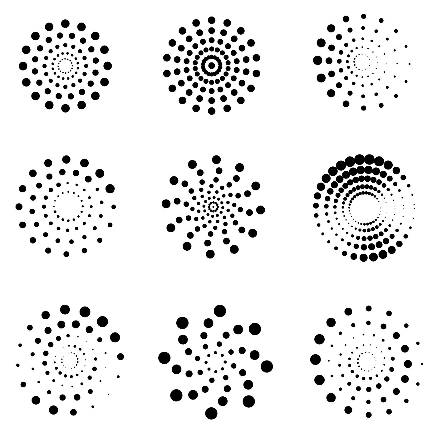 Abstract dotted spirals vector set By Microvector | TheHungryJPEG