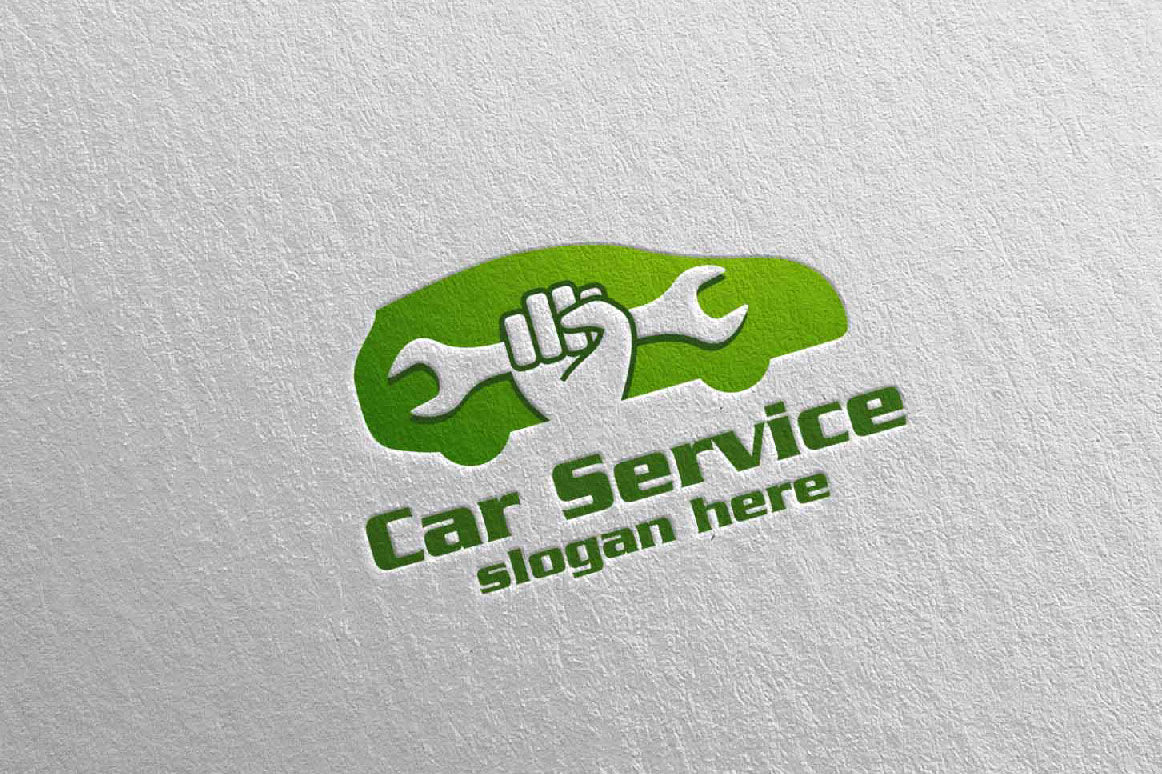 Car Service Logo With Car And Repair Concept 2 By Denayunethj Thehungryjpeg Com