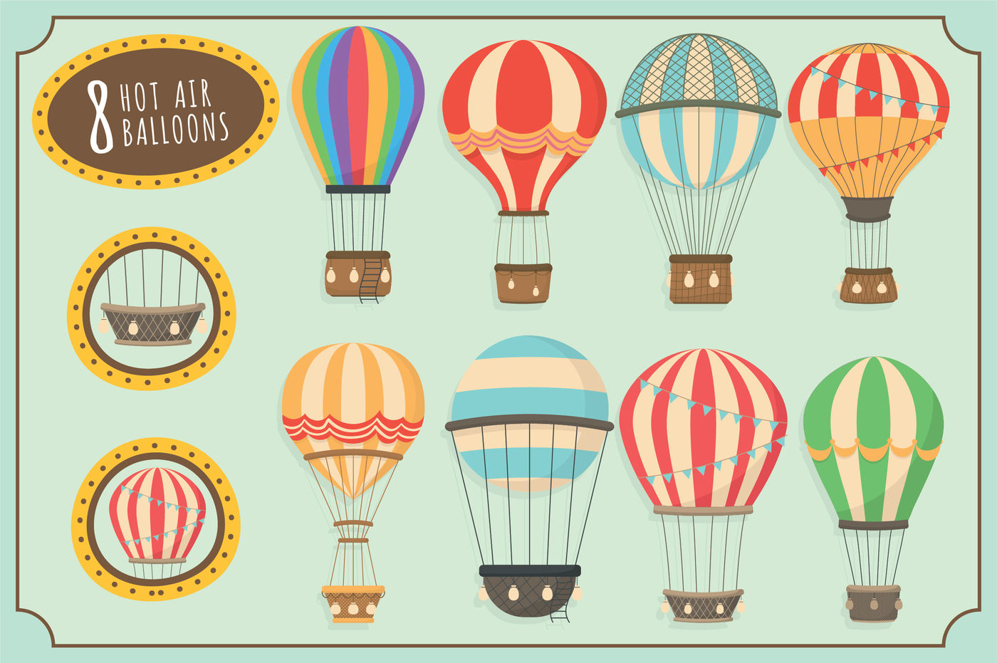 Hot Air Balloon Adventure By Shark&Croc co. | TheHungryJPEG