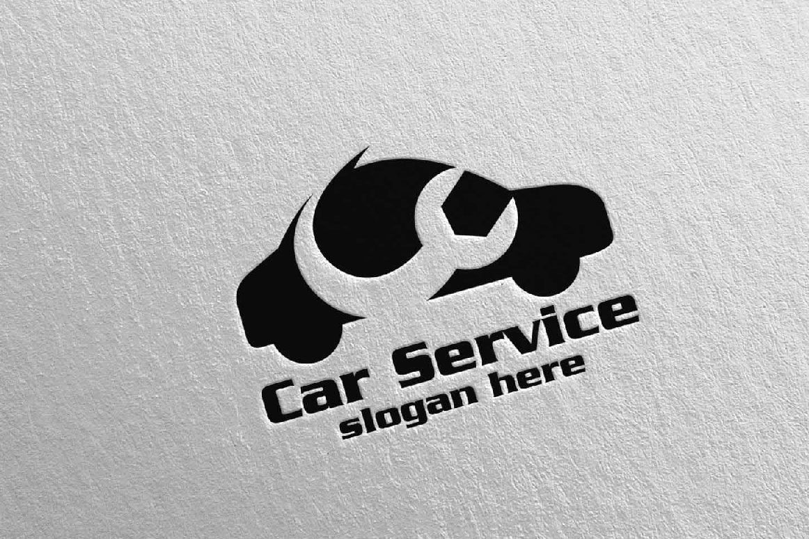 Car Service Logo With Car And Repair Concept 15 By Denayunethj Thehungryjpeg Com