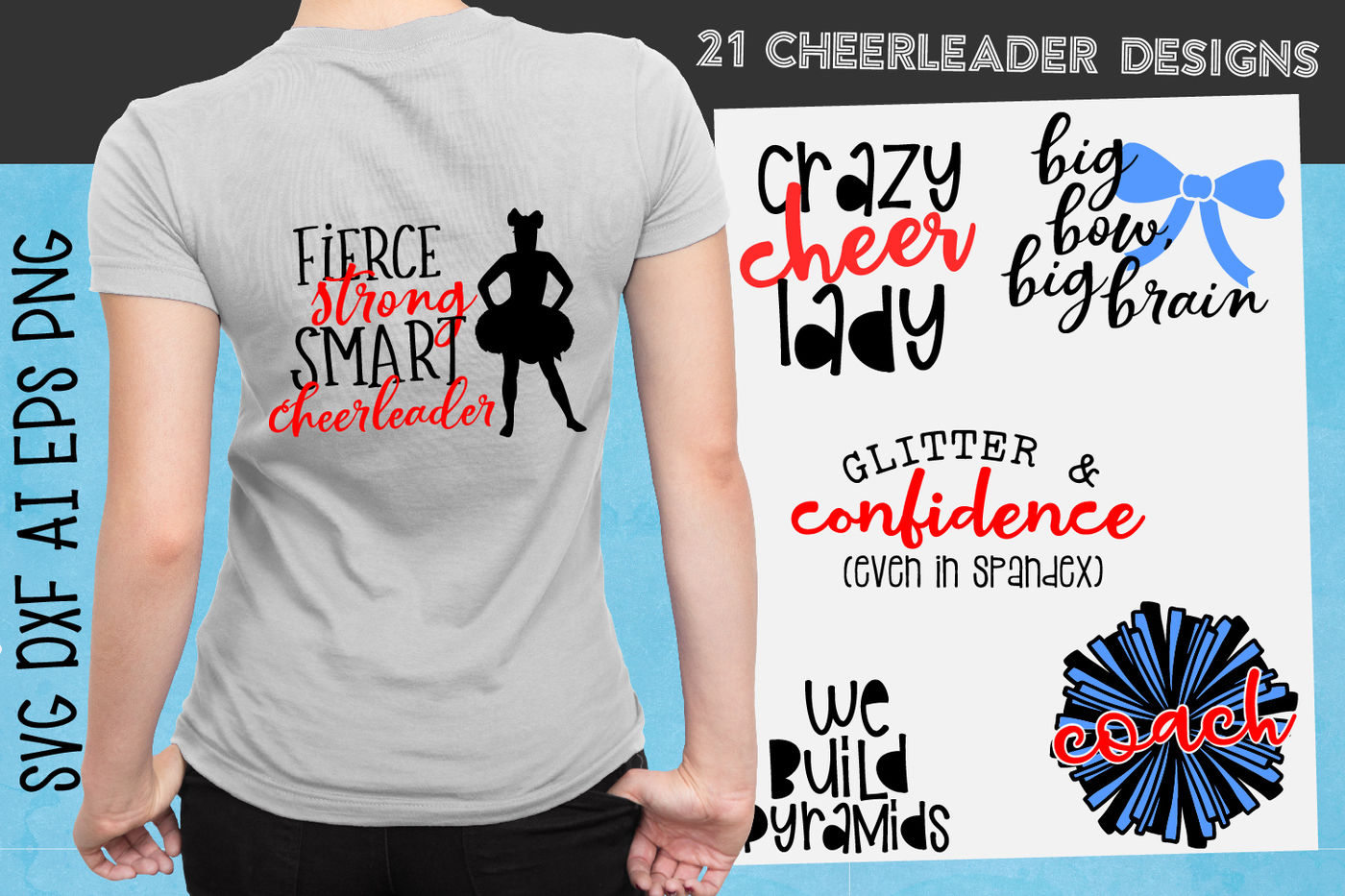 Download Cheer Bundle SVGs By CraftyLittleNodes | TheHungryJPEG.com