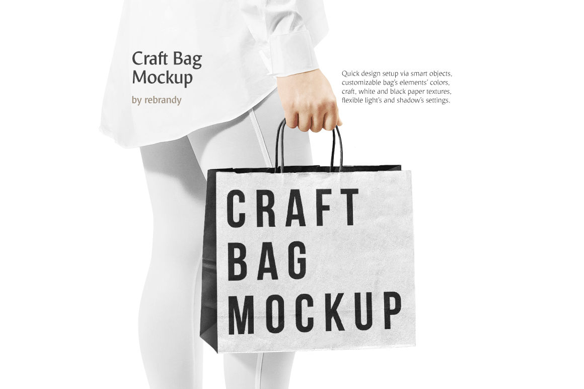 Craft Bag Mockup By rebrandy | TheHungryJPEG.com