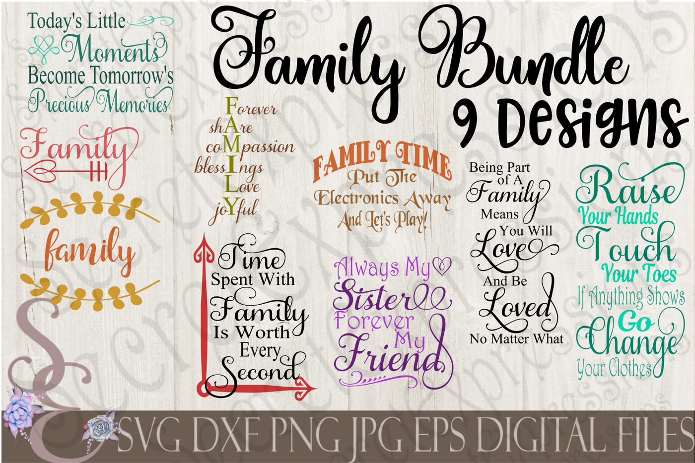 Download Family Svg Bundle 9 Designs By Secretexpressionssvg Thehungryjpeg Com