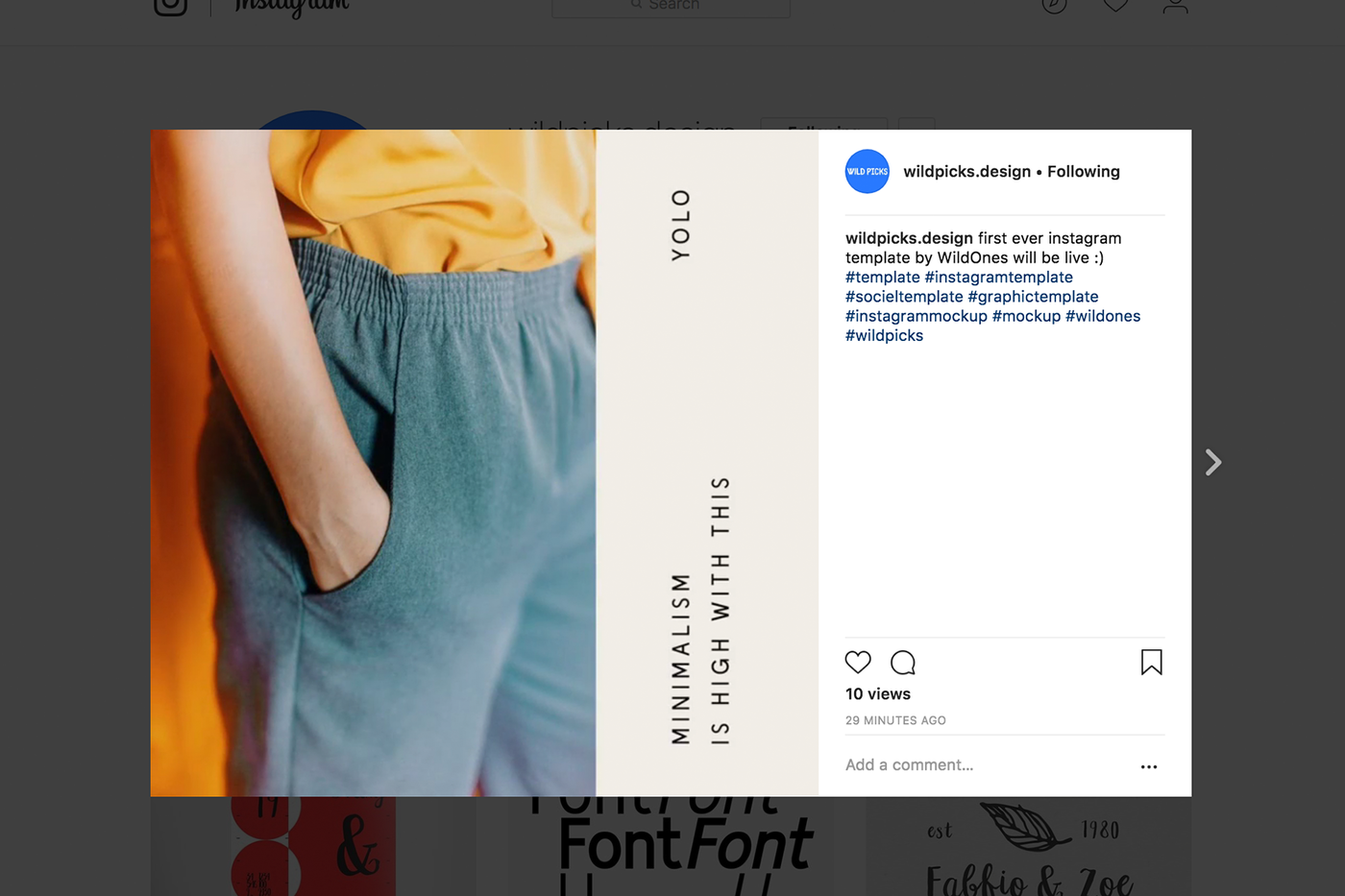 Animated Instagram Post Templates Minimalist By WildOnes