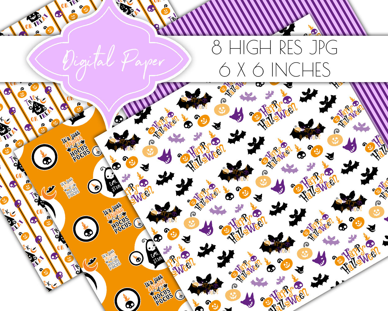 Download Halloween Digital Paper, Party Background Pattern ...
