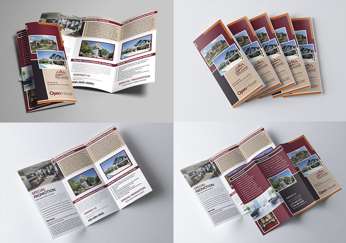Trifold Brochure Bundle By Afzaal Graphics Thehungryjpeg Com