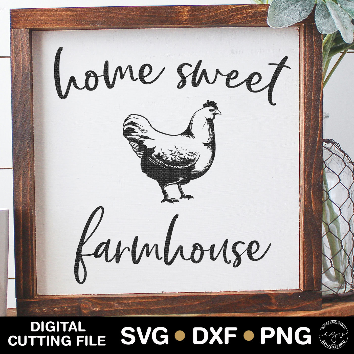 Home Sweet Farmhouse Cut File By Coffee Grace And Vinyl | TheHungryJPEG