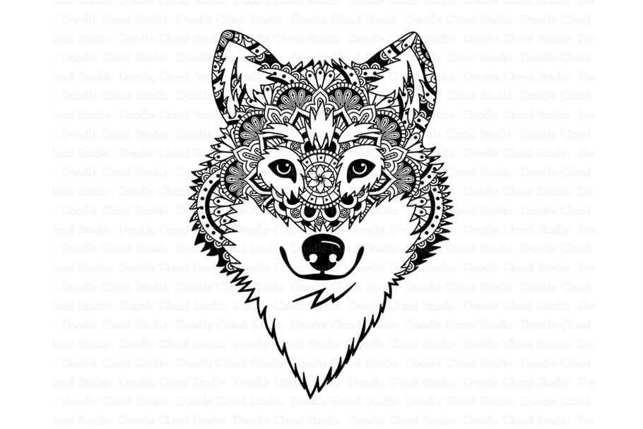 Download Wolf SVG, Wolf Head SVG, Wolf Mandala SVG files By Doodle Cloud Studio | TheHungryJPEG.com