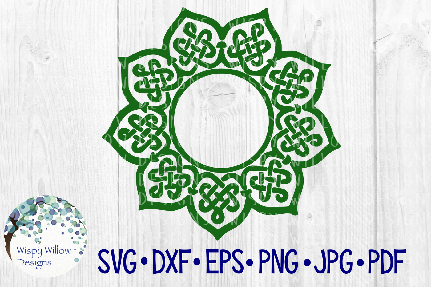 Download Celtic Knot Mandala Name Monogram Frame Border By Wispy Willow Designs Thehungryjpeg Com