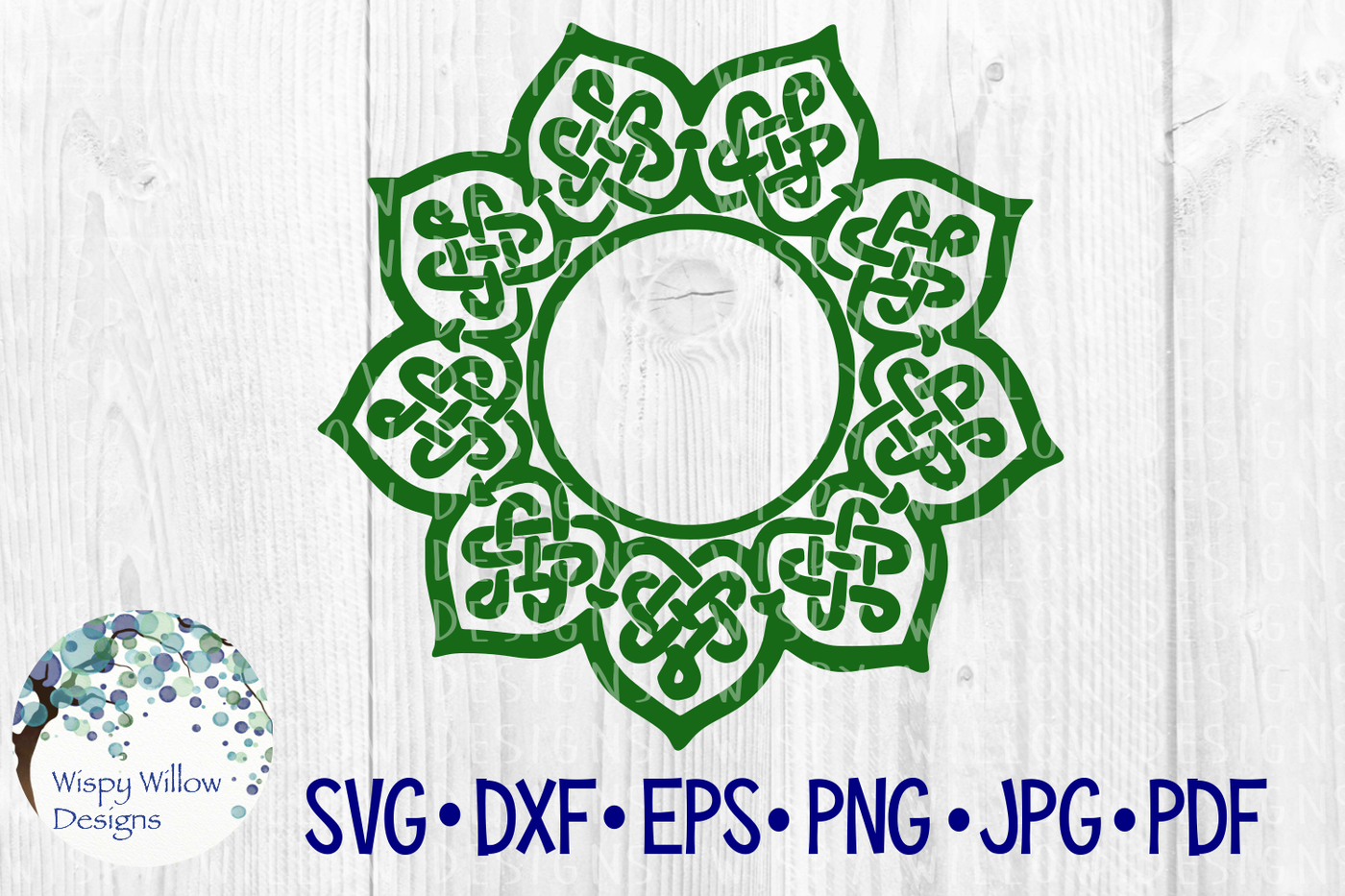 Celtic Knot Mandala Name Monogram Frame Border By Wispy Willow Designs Thehungryjpeg Com