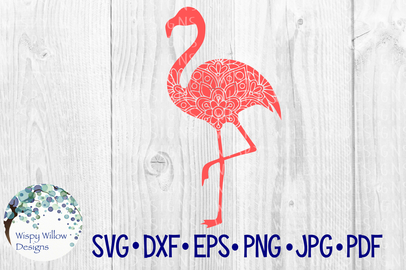 Download Flamingo Floral Mandala, Animal SVG/DXF/EPS/PNG/JPG/PDF By Wispy Willow Designs | TheHungryJPEG.com