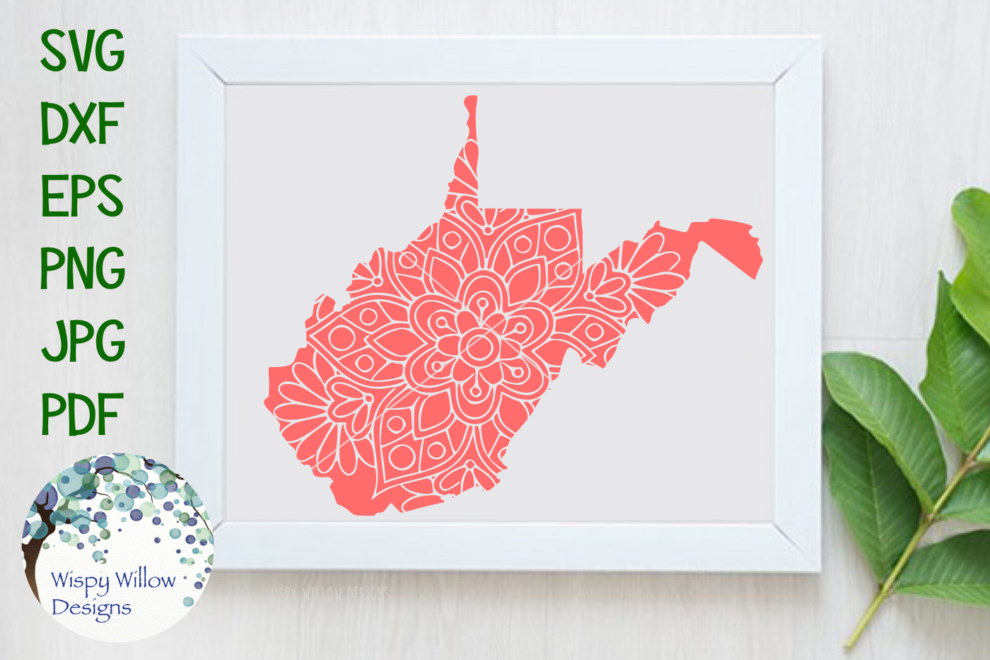 Download West Virginia WV State Floral Mandala SVG/DXF/EPS/PNG/JPG ...