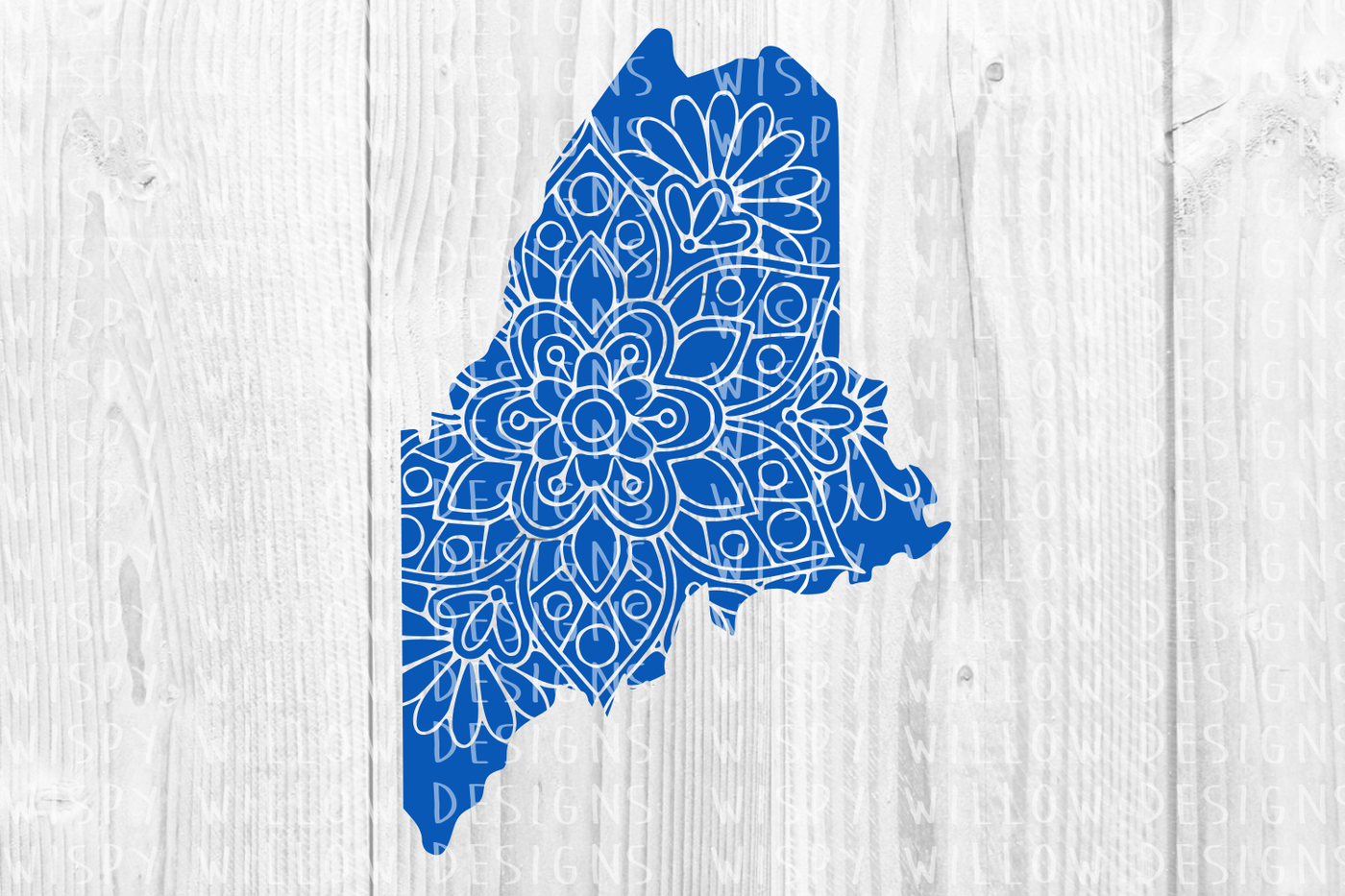 Maine Me State Floral Mandala Svg Dxf Eps Png Jpg Pdf By Wispy Willow Designs Thehungryjpeg Com