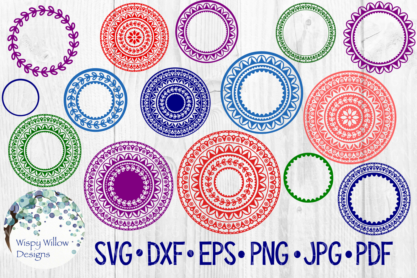 Download 15 Mandala Bundle, Name, Monogram, Circle, Border SVG/DXF ...