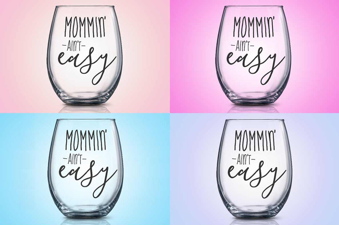 Download Stemless Wine Glass with Glitter Mockup PSD By sarahdesign ...