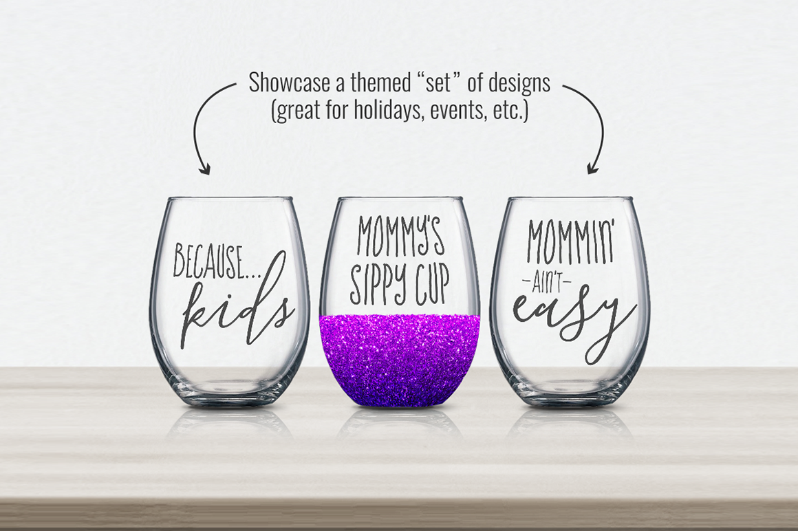 Download Stemless Wine Glass with Glitter Mockup PSD By sarahdesign ...