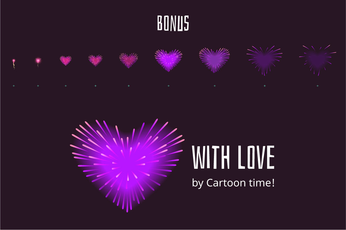 Fireworks animation kit By Cartoon time!