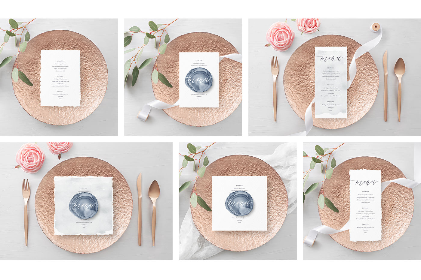 Download Wedding Menu/Program Mockups By Lena Zakharova ...