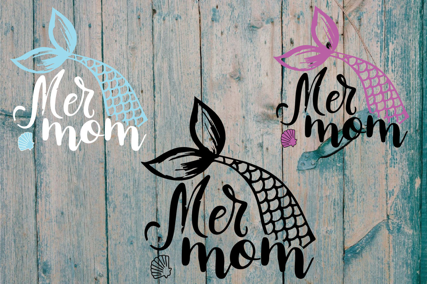 Mer Mom Mermaid SVG Cutting Files Summer Beach mama party 880S By