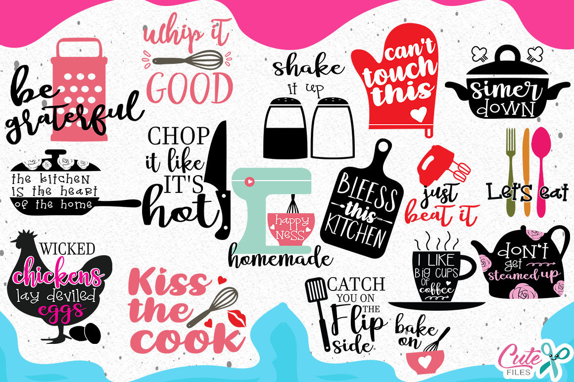 Download Kitchen bundle, cooking svg, my kitchen my rules By Cute Files | TheHungryJPEG.com