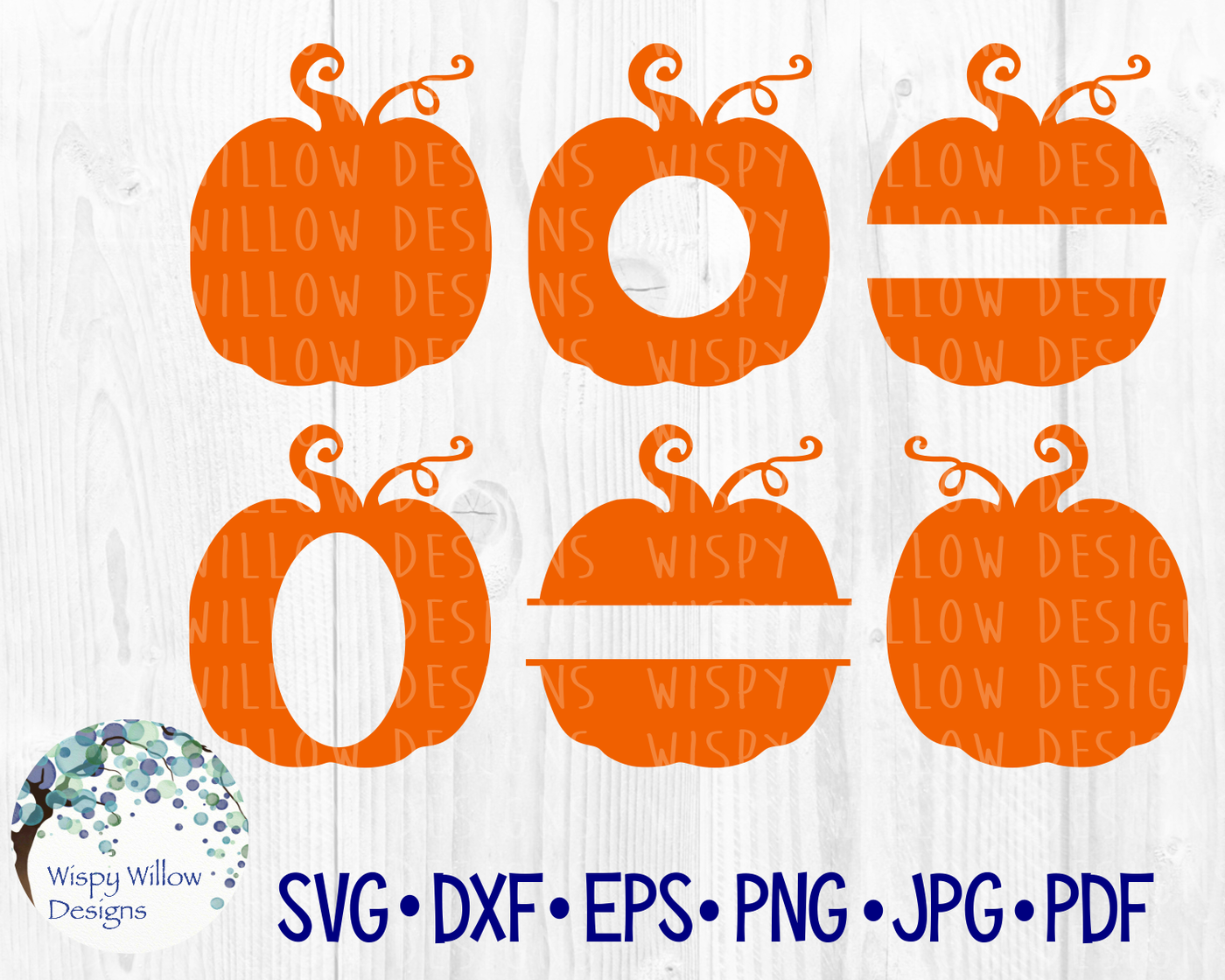 Pumpkin Bundle Name Monogram Frame Border Svg Dxf Eps Png Jpg Pdf By Wispy Willow Designs Thehungryjpeg Com