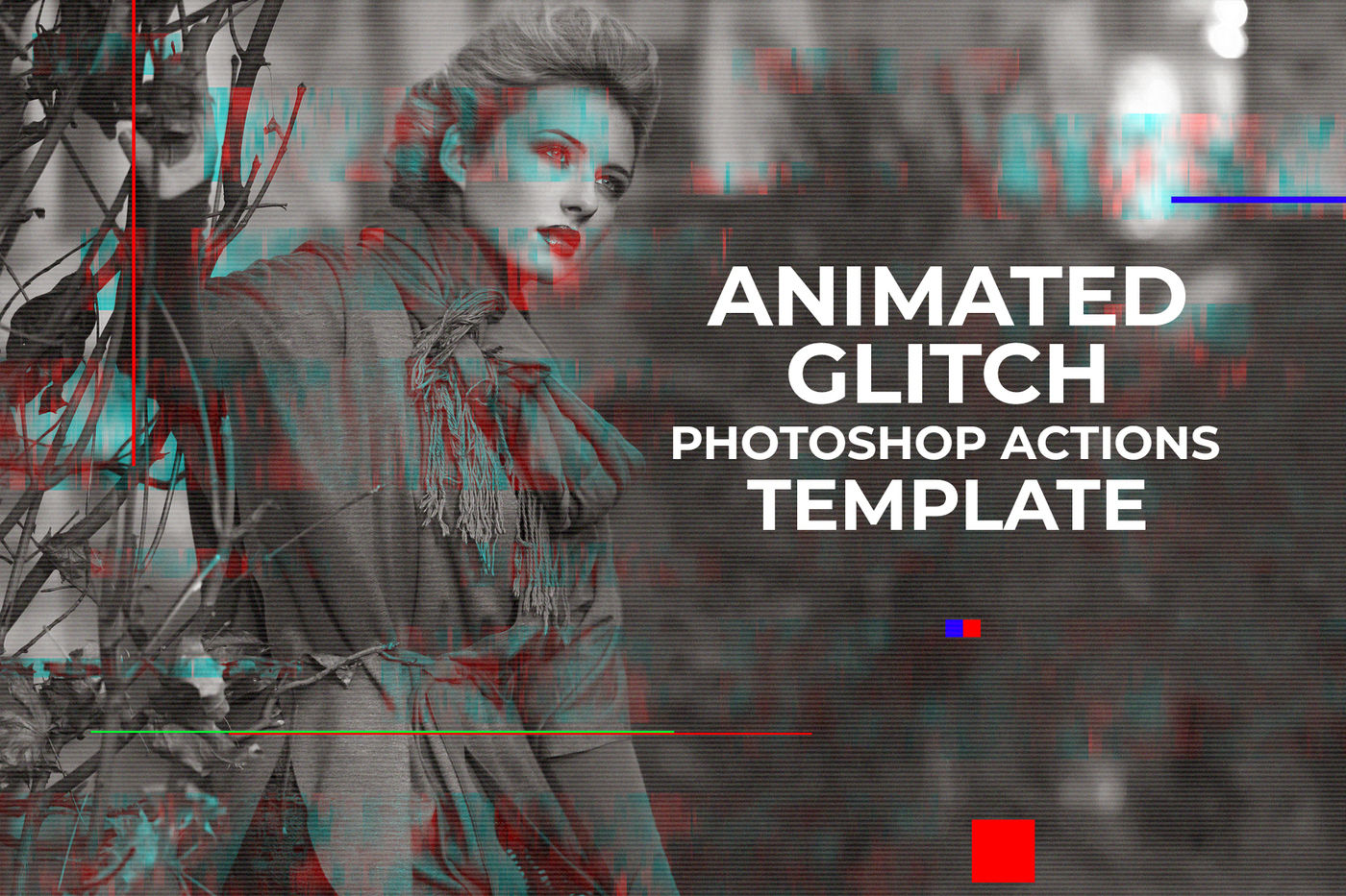 Animated Glitch 2 - Photoshop Action on Behance