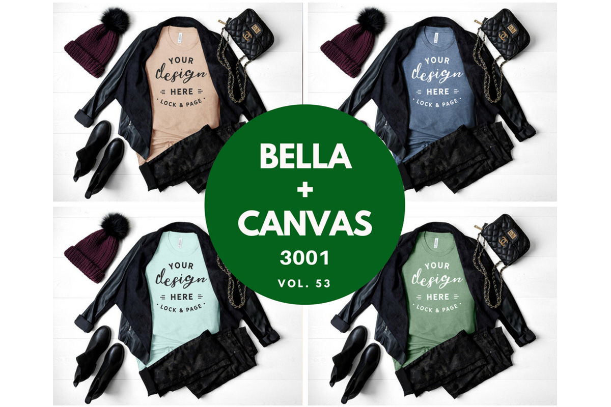 Download Fall Bella Canvas 3001 Autumn TShirt Winter Mockup Bundle ...