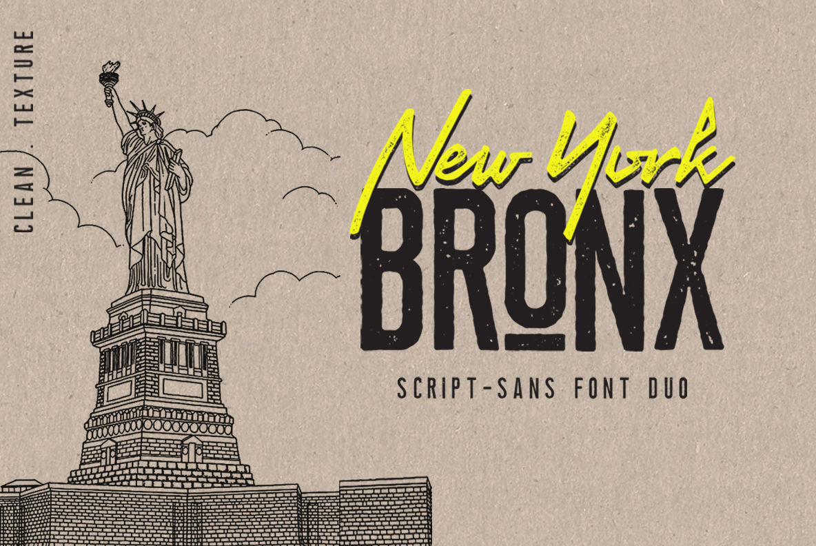 Newyork Bronx Sans Script Font Duo By I Do Not Sleep Thehungryjpeg Com