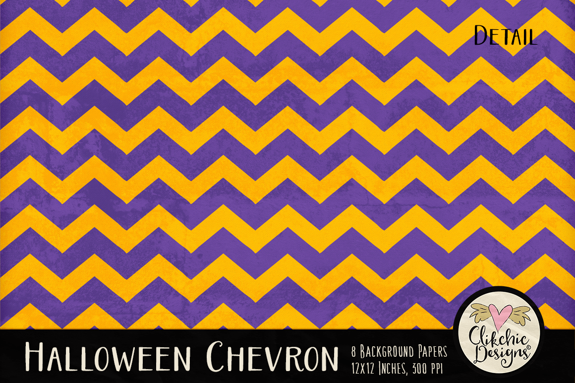 Halloween Chevron Texture Background Paper Pack By Clikchic Designs Thehungryjpeg Com