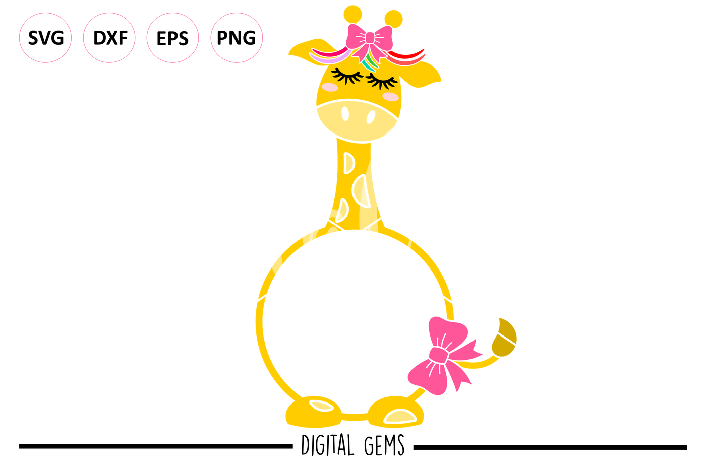 Giraffe SVG / DXF / EPS / PNG files By Digital Gems | TheHungryJPEG.com