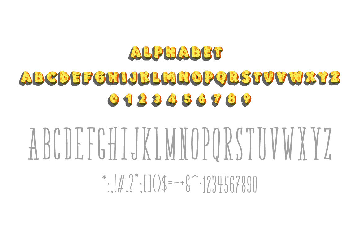 Cheese 3d Font Svg By Zao4nik Thehungryjpeg Com